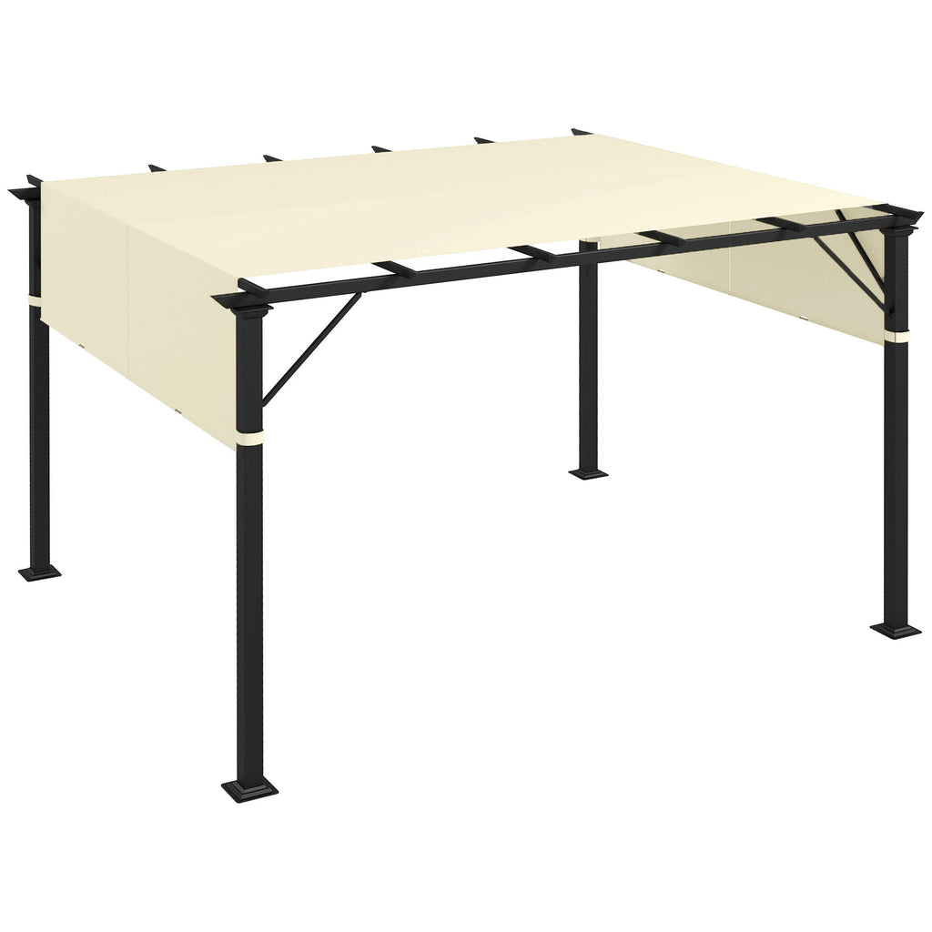 DodiOnline 2 Pcs UV Protection Pergola Replacement Canopy, Pergola Shade Cover, Easy to Install, for 3 x 3(m) Pergola, Cream White
