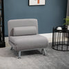 DodiOnline Adjustable Back Futon Sofa Chair - Grey