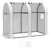 DodiOnline 94 x 185cm Mini Two-Room Greenhouse - White