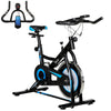 DodiOnline Stationary Exercise Bike, 8kg Flywheel Indoor Cycling Workout Fitness Bike, Adjustable Resistance Cardio Exercise Machine w/ LCD Monitor Pad and Phone Holder for Home, Gym, Office, Black
