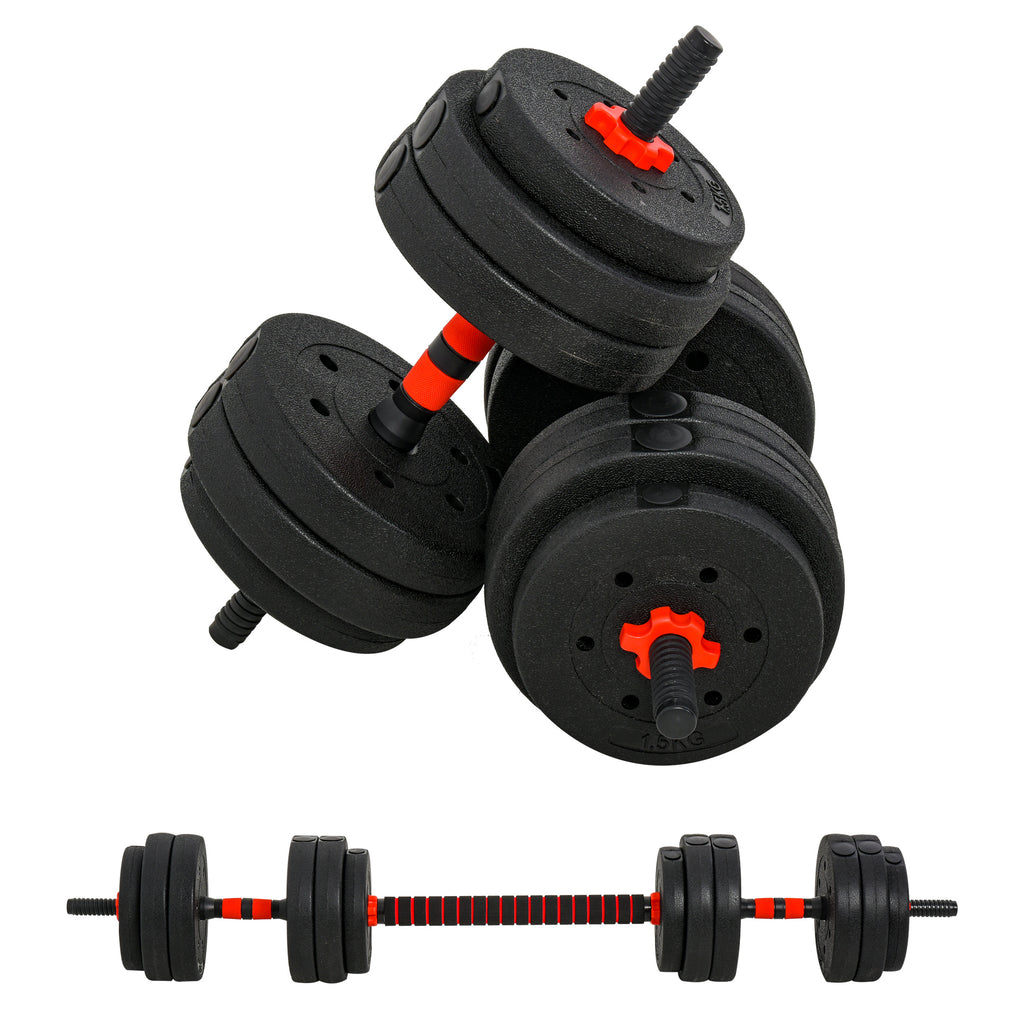 DodiOnline 25kg 2 IN 1 Adjustable Dumbbells Weight Set, Dumbbell Hand Weight Barbell for Body Fitness, Lifting Training for Home, Office, Gym, Black