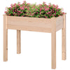 DodiOnline Garden Wooden Planters? Rectangular Raised Bed,Flower Box, Fir Wood Indoor/Outdoor, Oak Tone, 86L x 46W x 76Hcm
