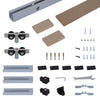 DodiOnline 6.5FT/2000mm Modern Sliding Barn Door Closet Hardware Track Kit Aluminium Track System Unit For Single Wooden Door