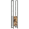 DodiOnline Tall Bathroom Cabinet with 3 Shelves, Slim Storage Cabinet with Adjustable Shelf, Narrow Tallboy Cupboard, Bathroom Storage Unit for Kitchen, Living Room, Hallway, 30 x 30 x 170 cm