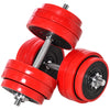 DodiOnline 30KGS 2-In-1 Dumbbell & Barbell Adjustable Set Strength Muscle Exercise Fitness Plate Bar Clamp Rod Home Gym Sports Area
