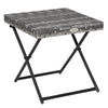 DodiOnline Square PE Wicker Rattan Folding Table - Grey