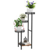 DodiOnline Four-Tier Steel Plant Stand - Black