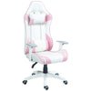 DodiOnline Faux Leather Colour Block Gaming Chair, with 135° Reclining Back - Pink/White