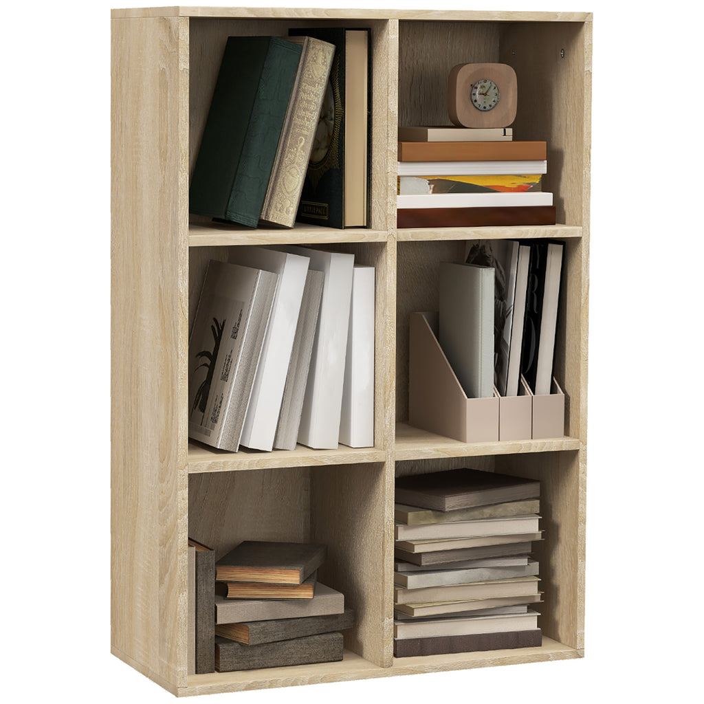 DodiOnline Six-Cube Bookcase - Oak Wood Effect