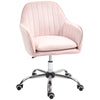 DodiOnline Velvet-Feel Tub Office Chair, with Seat Cushion - Pink