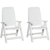 DodiOnline 2 Piece Folding Dining Chairs w/ 4-Position Backrest for Outdoor Events, Camping