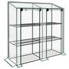 DodiOnline 46 x 143cm Mini Lean-To Greenhouse, with Three Inner Shelves