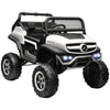 DodiOnline 12V Licensed Mercedes-Benz Unimog, Kids Electric Ride on Car, with Remote Control, Horn, Light, MP3 - White