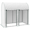 DodiOnline 200 x 100cm Walk-In Greenhouse, with Zipped Doors - White