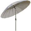 DodiOnline 2.5m Tilting Parasol, with Pleated Canopy - Light Grey
