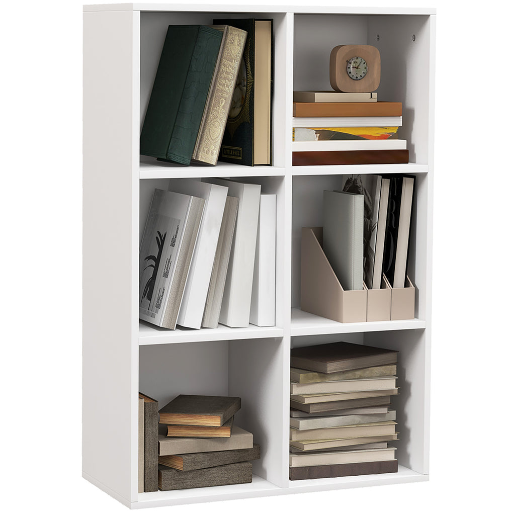 DodiOnline Six-Cube Bookcase - White Wood Effect