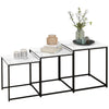 DodiOnline Three Nest of Tables, Marble Effect Finish