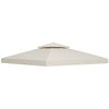 DodiOnline Gazebo Replacement Canopy 3x3 m-Cream White