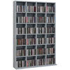 DodiOnline CD Storage Unit with Adjustable Shelves, 89 x 130.5 cm, Cement Grey