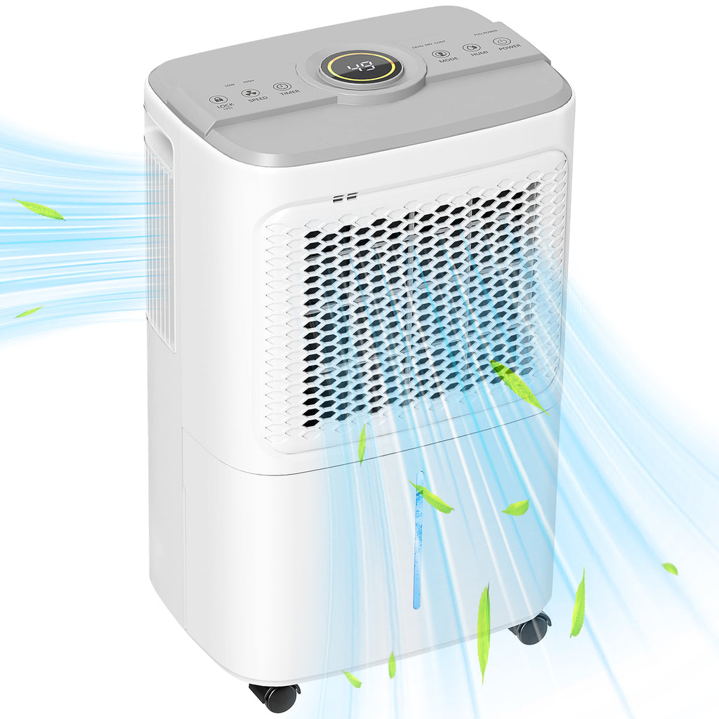DodiOnline 12L Dehumidifier, with Touch Panel LED Screen - White
