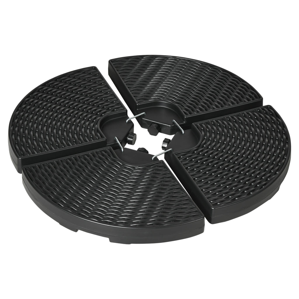 DodiOnline 52kg Four-Piece Fillable Cantilever Parasol Weight Set