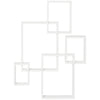 DodiOnline Floating Shelves, Wall Mounted Interlocking Cube Shelves, Display Wall Shelf for Living Room, Bedroom, Hallways, White