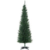 DodiOnline 6ft Unlit Artificial Christmas Tree, Pencil Slim Xmas Tree with Solid Stand and Realistic Branches, Green