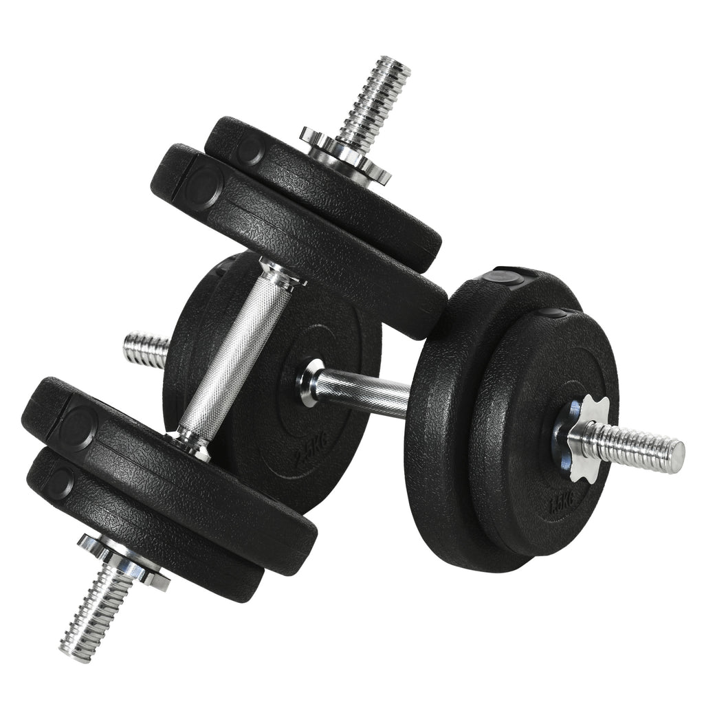 DodiOnline 20KG Adjustable Weights Dumbbells Set, Dumbbell Hand Weights for Home Office Gym Body Fitness Lifting Training, Black