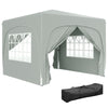 DodiOnline 3 x 3m Pop-Up Gazebo Shelter, with Accessories - Light Grey