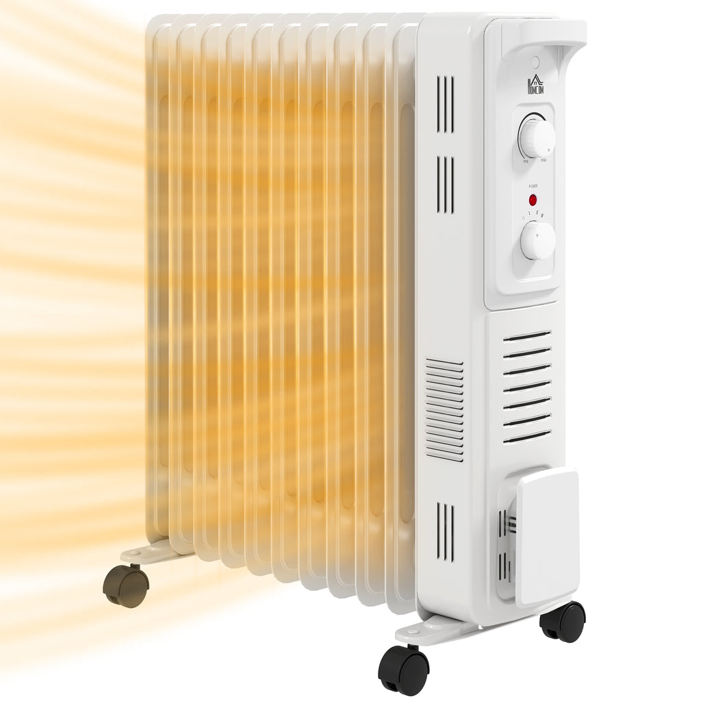 DodiOnline 2.5kW 11 Fin Oil-Filled Radiator - White