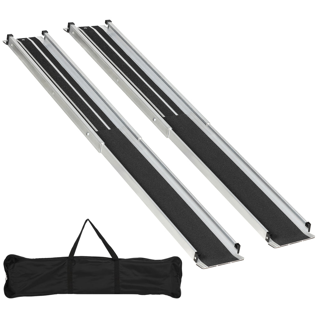 DodiOnline Set of Two 183cm Three-Level Aluminium Wheelchair Ramps
