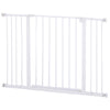 PawHut Dog Gate Pet Safety Gate Stair Barrier Pressure Fit Adjustable 76-82/86-97/101-107 cm, White