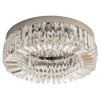 DodiOnline Crystal Ceiling Light Modern Chandeliers Stainless Steel Pendant Lights with Crystal Decorations for Living Room Bedroom Dining Room Hall Silver