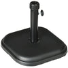 DodiOnline 11kg Concrete Garden Parasol Base Holder, Square Outdoor Table Umbrella Stand Weight, Black