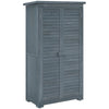 DodiOnline 39.5 x 79cm Fir Wood Garden Shed - Grey