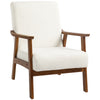 DodiOnline Boucle Seat Mid Century Accent Chair - White
