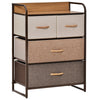 DodiOnline 4-Drawer Dresser, 3-Tier Storage Organizer, Tower Unit for Bedroom Hallway Closets with Steel Frame Wooden Top