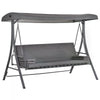 DodiOnline 2-in-1 Patio 3 Seater Swing Chair Hammock w/ Cushion Adjustable Canopy Garden