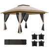 DodiOnline 3.6 x 3.6m Pop-Up Gazebo, with Accessories - Beige