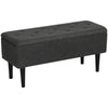DodiOnline 47L Teddy Fleece Storage Ottoman - Dark Grey