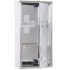 DodiOnline Stainless Steel wall mounted Medicine Cabinet with 2 Shelves + Security Glass Door Lockable 48 cm(H)