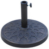 DodiOnline 13kg Resin Umbrella Stand Holder, Garden Parasol Base for 38mm or 48mm Outdoor Umbrella Poles, Bronze Tone