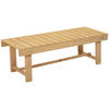 DodiOnline 3 Pieces 2-seater Outdoor Indoor Wooden Garden Bench Fir Patio Loveseat, 110L x 38W x 35Hcm, Natural