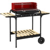 DodiOnline Charcoal BBQ, with Five Position Grill Grate - Red
