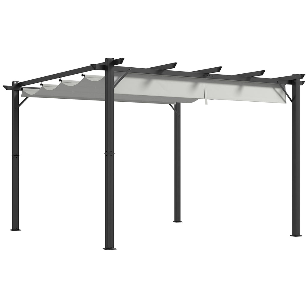 DodiOnline 3 x 3(m) Aluminium Pergola Canopy Gazebo Awning Outdoor Garden Sun Shade Shelter Marquee Party BBQ, Light Grey