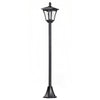 DodiOnline Outdoor Garden Solar Post Lamp Sensor Dimmable LED Lantern Bollard Pathway 1.6M Tall – Black