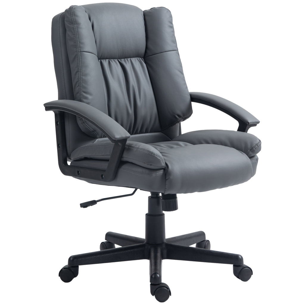 DodiOnline Office Chair, Computer Desk Chair, Mid Back Executive Chair with Adjustable Height and Swivel Rolling Wheels for Home Study, Dark Grey