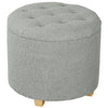 DodiOnline 31.8L Teddy Fleece Storage Ottoman - Dark Grey
