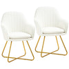 DodiOnline Set of Two Sherpa Fleece Dining Chairs - Cream