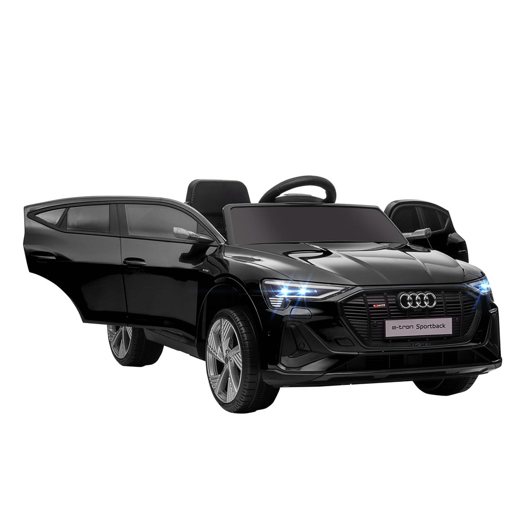 DodiOnline Audi E-tron Licensed 12V Kids' Electric Ride on, Electric Car for Kids, with Parental Remote, Music Lights MP3, Suspension Wheels, for 3-5 Years, Black